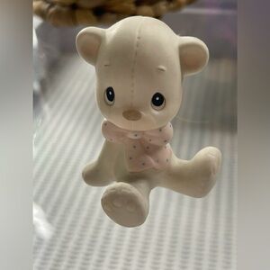 Enesco Precious Moments Figurine Teddy Bear with Bowtie 1982 Collectible